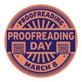 Proofreading Day rubber stamp