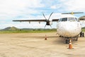 Prop Plane on Tarmac at Island Airport