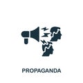 Propaganda icon. Monochrome simple sign from freedom collection. Propaganda icon for logo, templates, web design and