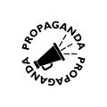 Propaganda icon. Propaganda symbol isolated on white