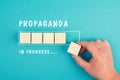 Propaganda in progress, facts and fake news, conspiracy theory concept, media and manipulation, mind control Royalty Free Stock Photo