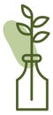 Propagating plant in pot, icon
