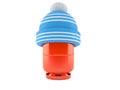 Propane bottle with winter hat