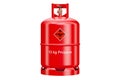 Propane cylinder with compressed gas, 3D rendering