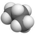 Propane fuel molecule, molecular model Royalty Free Stock Photo
