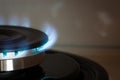 Propane Gas Burner Burn On Stove. Royalty Free Stock Photo