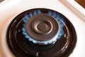 Propane Gas Burner Burn On Stove. Royalty Free Stock Photo