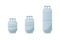 Propane gas tank icon set Royalty Free Stock Photo