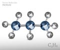 Propane Molecule Image Royalty Free Stock Photo
