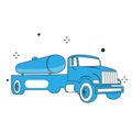 Propane Tanker Truck Vector Illustration Icon Royalty Free Stock Photo