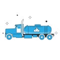 Propane Tanker Truck Vector Illustration Icon Royalty Free Stock Photo