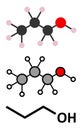 Propanol (n-propanol) solvent molecule