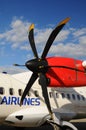 Propeller aircraft ART42 500 in Prague airport