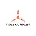 Propeller airplane logo design. vintage, old and modern style logos