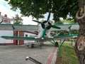 Propeller biplane aircraft type SP-ZEN - PZL-Mielec An-2 standing on the square in front of the Aviation Center of the State