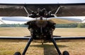 Propeller and engine of old biplane Royalty Free Stock Photo