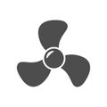 Propeller or fan glyph icon Royalty Free Stock Photo