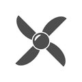 Propeller or fan glyph icon Royalty Free Stock Photo