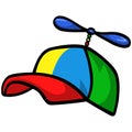 Propeller Hat Pinwheel Cap Colorful Illustration Vector Drawing