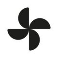 Propeller icon isolated on white background. Propeller vector logo. Fan in flat design style. Modern vector pictogram