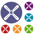 Propeller icons set Royalty Free Stock Photo