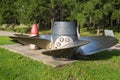 The propeller of a large ship, USSR. Military equipment