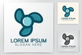 propeller logo Designs Inspiration Isolated on White Background Royalty Free Stock Photo