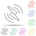 Propeller multi color style icon. Simple thin line, outline vector of drones icons for ui and ux, website or mobile