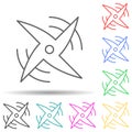 Propeller multi color style icon. Simple thin line, outline vector of drones icons for ui and ux, website or mobile Royalty Free Stock Photo