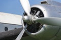 The propeller of an old plane shot Royalty Free Stock Photo