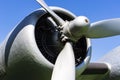 The propeller of an old plane shot Royalty Free Stock Photo
