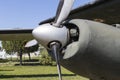 The propeller of an old plane shot Royalty Free Stock Photo