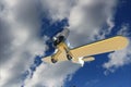 Propeller plane against the sky. 3D render Royalty Free Stock Photo