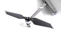 Propeller of quadrocopter or drone close up on white background