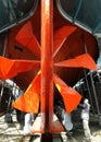 Propeller and rudder of restored steamship