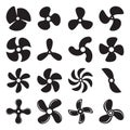 Propeller icons Royalty Free Stock Photo