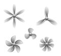 Propeller set Royalty Free Stock Photo