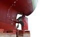 Propeller in shipyard for maintenance. Royalty Free Stock Photo