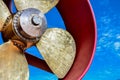 Propeller in shipyard for maintenance. Royalty Free Stock Photo