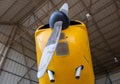 Propeller of vintage airplane in an hangar Royalty Free Stock Photo