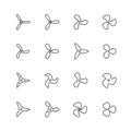 Propellers line icons Royalty Free Stock Photo