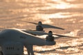 Propellers of a multicopter drone Royalty Free Stock Photo