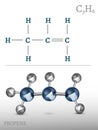 Propene Molecule vector