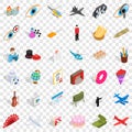 Propensity icons set, isometric style Royalty Free Stock Photo