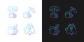 Proper handwashing gradient icons set for dark and light mode