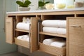 proper organization storage towels household chemical bathroom,aimed reducing excessive consumption