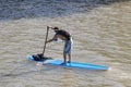 Proper paddling technique requires your back muscles Royalty Free Stock Photo