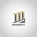 Properties Realty Building Symbol Logo