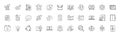 Property agency, Notification calendar and Journey line icons. For web app, printing. Line icons. Vector