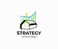Property development logo design. Real estate investment vector design